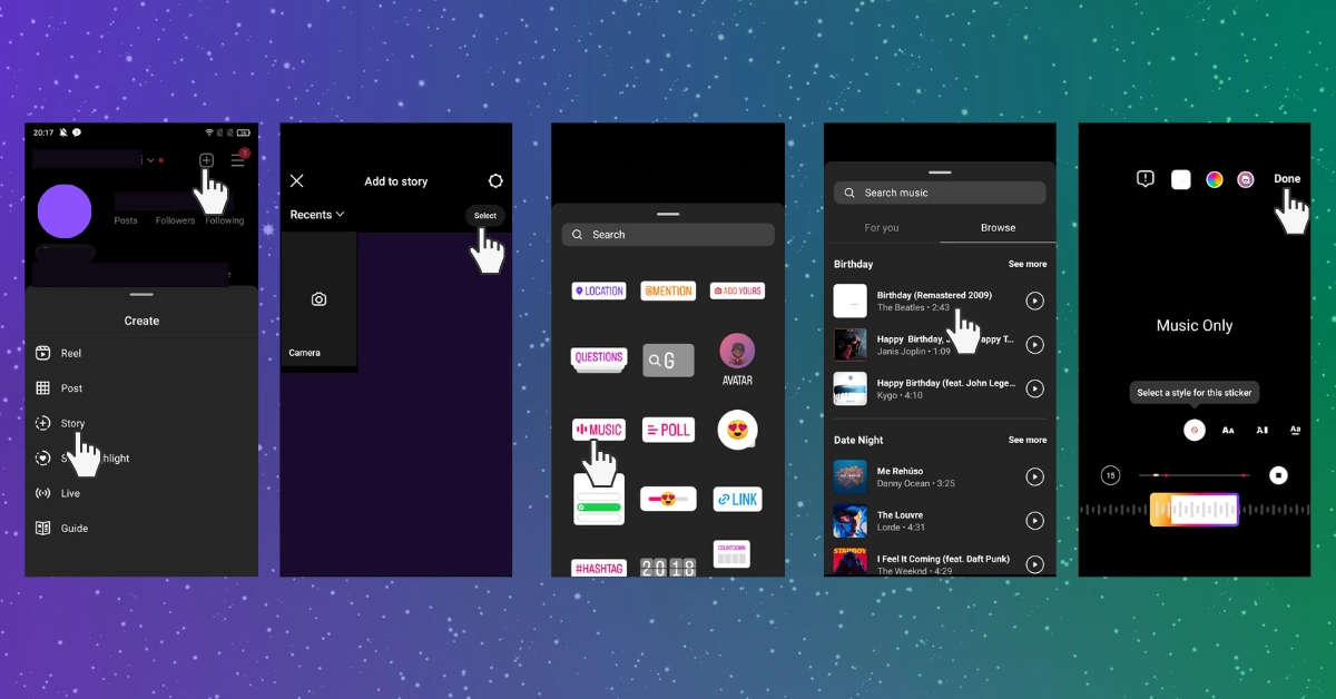 Adding Music to Instagram Stories