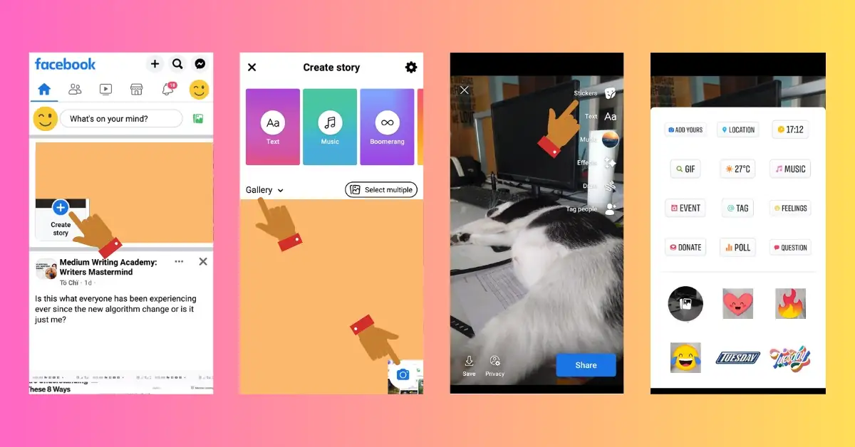 How to Add Stickers to Facebook Story